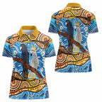 Australia Birds Aboriginal Art Women Polo Shirt