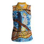 Australia Birds Aboriginal Art Women Sleeveless Polo Shirt