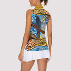 Australia Birds Aboriginal Art Women Sleeveless Polo Shirt