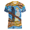 Australia Birds Aboriginal Art Women V-Neck T-Shirt
