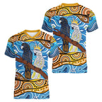 Australia Birds Aboriginal Art Women V-Neck T-Shirt