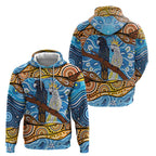 Australia Birds Aboriginal Art Zip Hoodie
