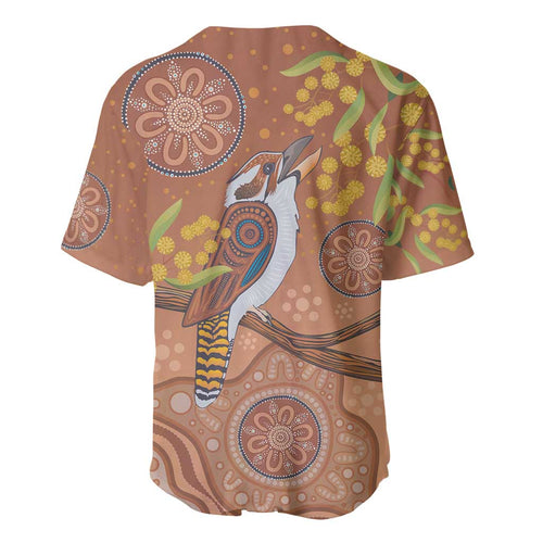 Kookaburra Aboriginal Dot Painting Baseball Jersey
