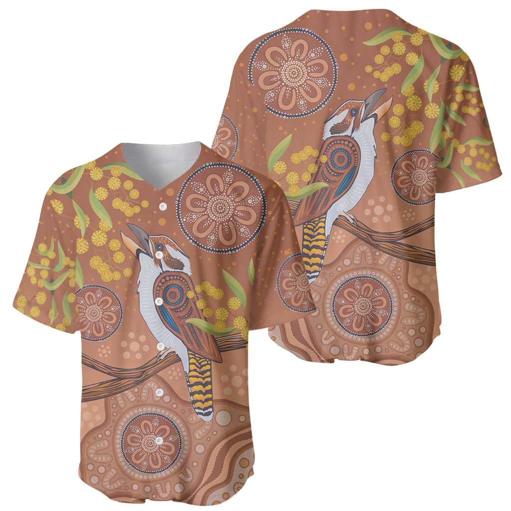 Kookaburra Aboriginal Dot Painting Baseball Jersey