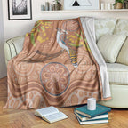 Kookaburra Aboriginal Dot Painting Blanket