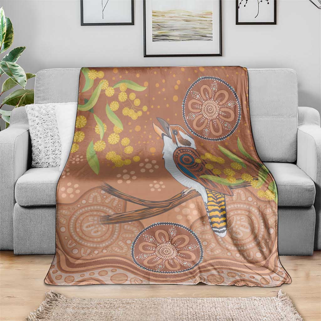 Kookaburra Aboriginal Dot Painting Blanket