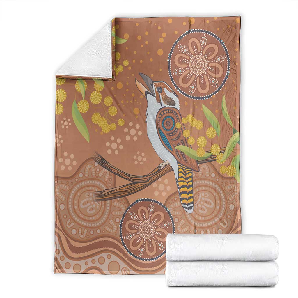 Kookaburra Aboriginal Dot Painting Blanket
