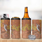 Kookaburra Aboriginal Dot Painting 4 in 1 Can Cooler Tumbler