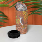 Kookaburra Aboriginal Dot Painting 4 in 1 Can Cooler Tumbler
