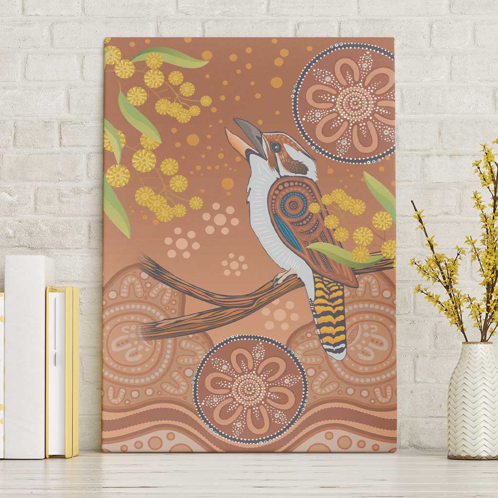 Kookaburra Aboriginal Dot Painting Canvas Wall Art