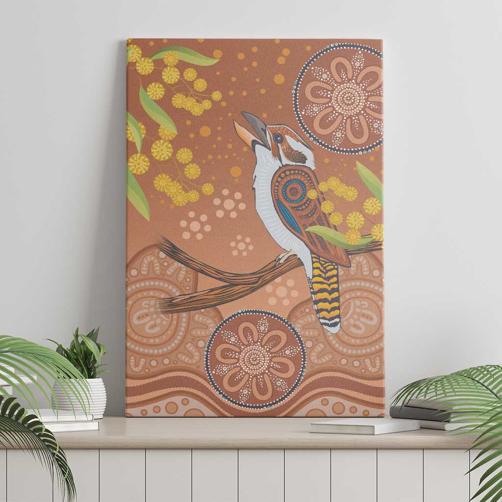 Kookaburra Aboriginal Dot Painting Canvas Wall Art