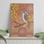 Kookaburra Aboriginal Dot Painting Canvas Wall Art