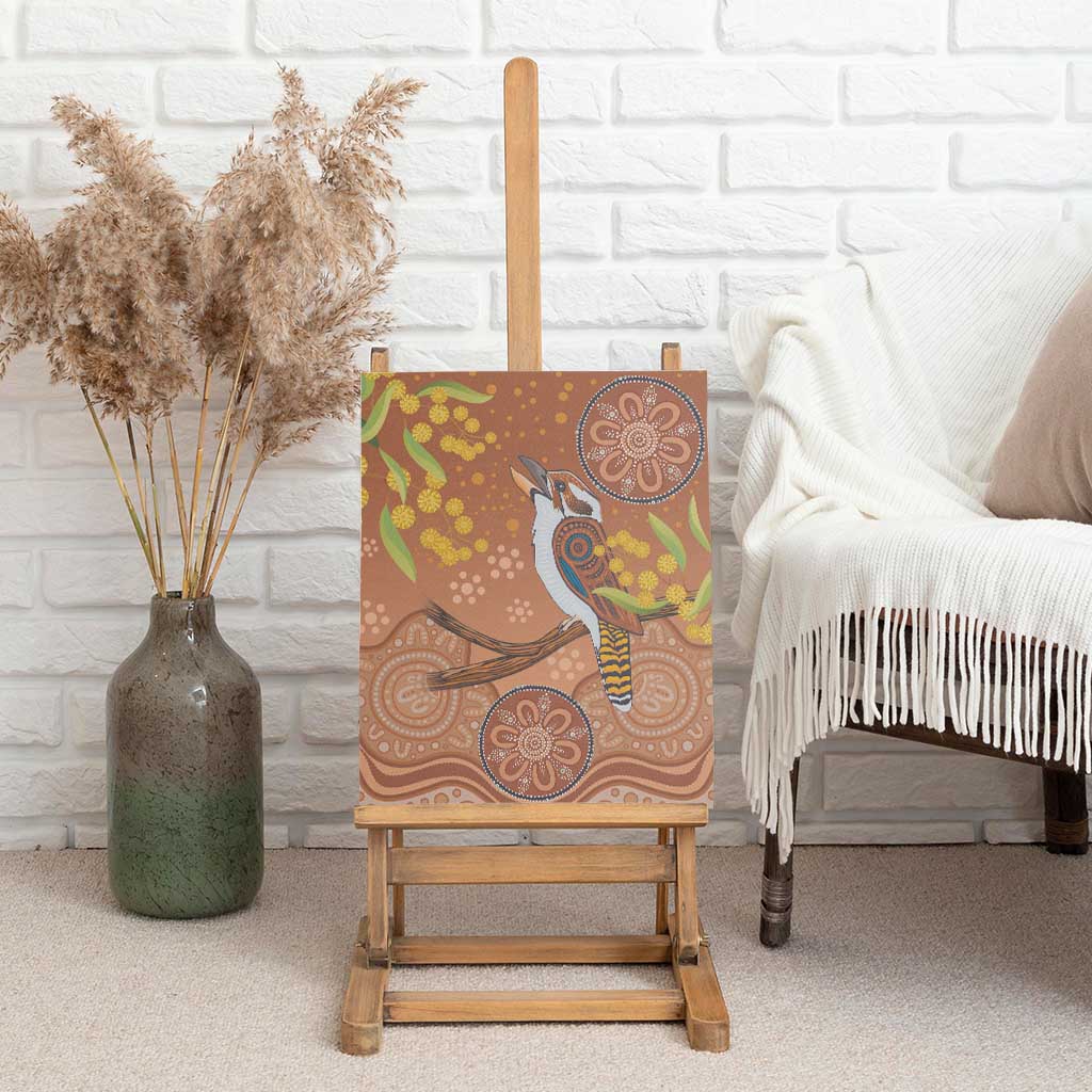 Kookaburra Aboriginal Dot Painting Canvas Wall Art
