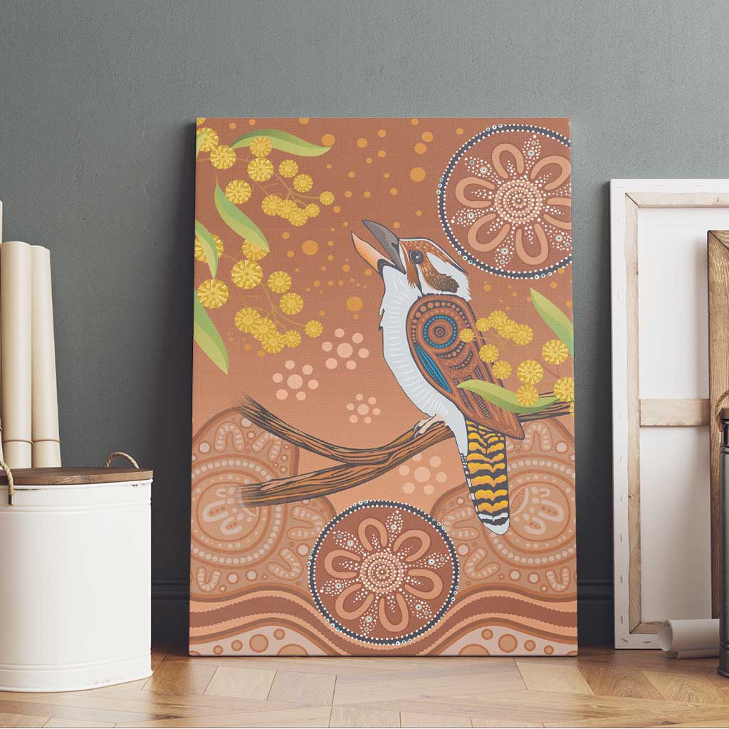 Kookaburra Aboriginal Dot Painting Canvas Wall Art