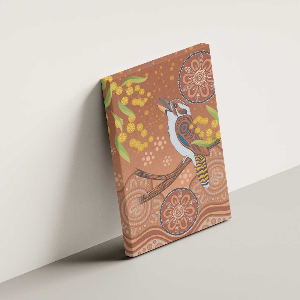 Kookaburra Aboriginal Dot Painting Canvas Wall Art