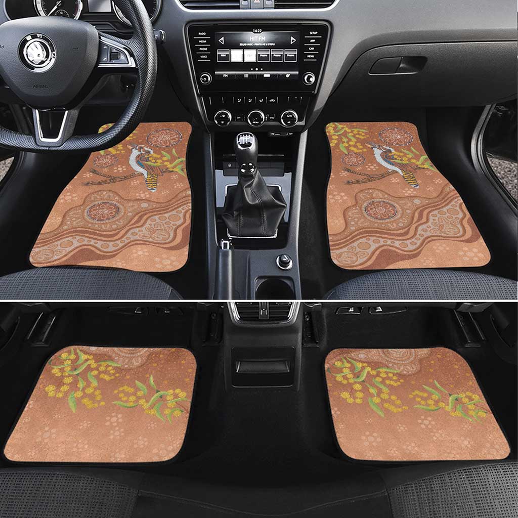 Kookaburra Aboriginal Dot Painting Car Mats