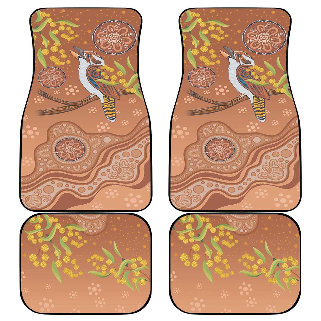 Kookaburra Aboriginal Dot Painting Car Mats