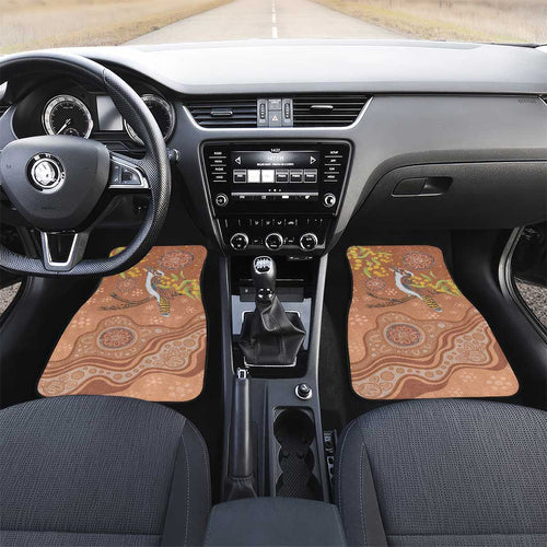 Kookaburra Aboriginal Dot Painting Car Mats