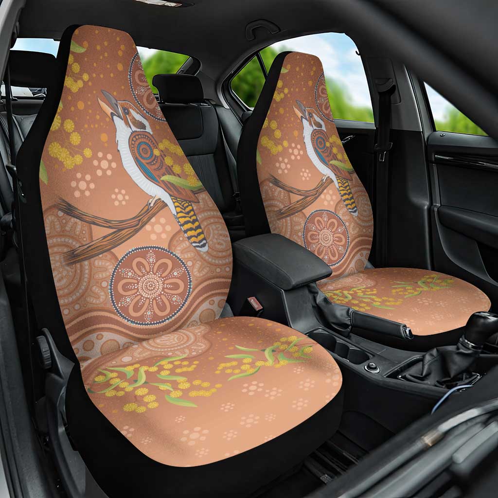 Kookaburra Aboriginal Dot Painting Car Seat Cover