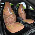 Kookaburra Aboriginal Dot Painting Car Seat Cover