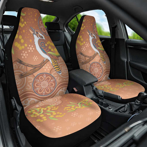 Kookaburra Aboriginal Dot Painting Car Seat Cover