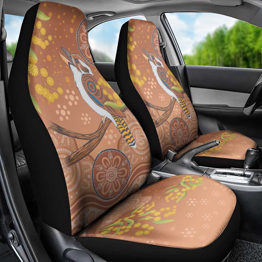 Kookaburra Aboriginal Dot Painting Car Seat Cover