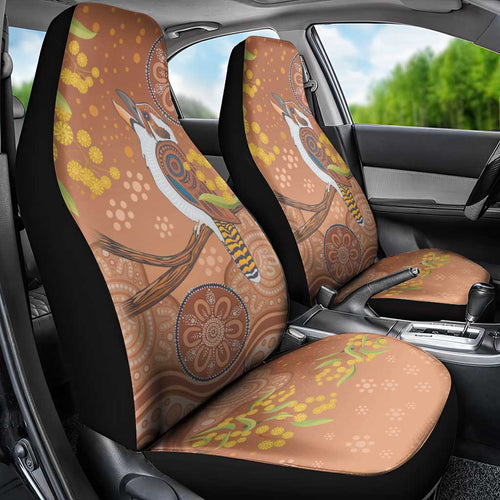 Kookaburra Aboriginal Dot Painting Car Seat Cover