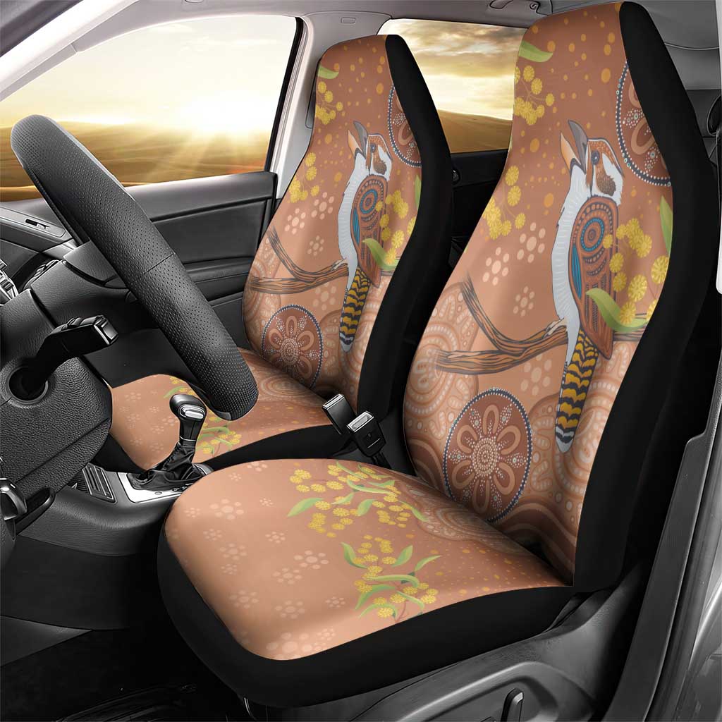 Kookaburra Aboriginal Dot Painting Car Seat Cover