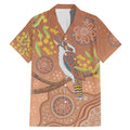 Kookaburra Aboriginal Dot Painting Family Matching Mermaid Dress and Hawaiian Shirt