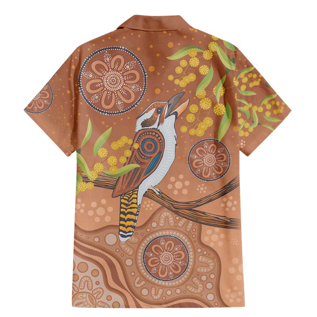 Kookaburra Aboriginal Dot Painting Family Matching Mermaid Dress and Hawaiian Shirt