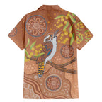 Kookaburra Aboriginal Dot Painting Family Matching Mermaid Dress and Hawaiian Shirt