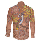 Kookaburra Aboriginal Dot Painting Family Matching Summer Maxi Dress and Hawaiian Shirt