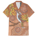 Kookaburra Aboriginal Dot Painting Family Matching Tank Maxi Dress and Hawaiian Shirt
