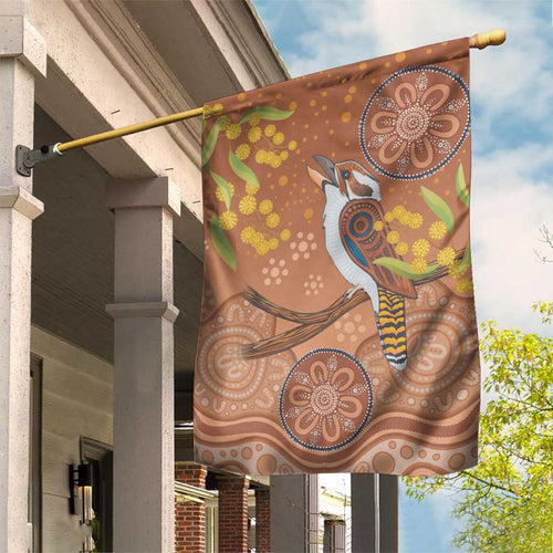 Kookaburra Aboriginal Dot Painting Garden Flag