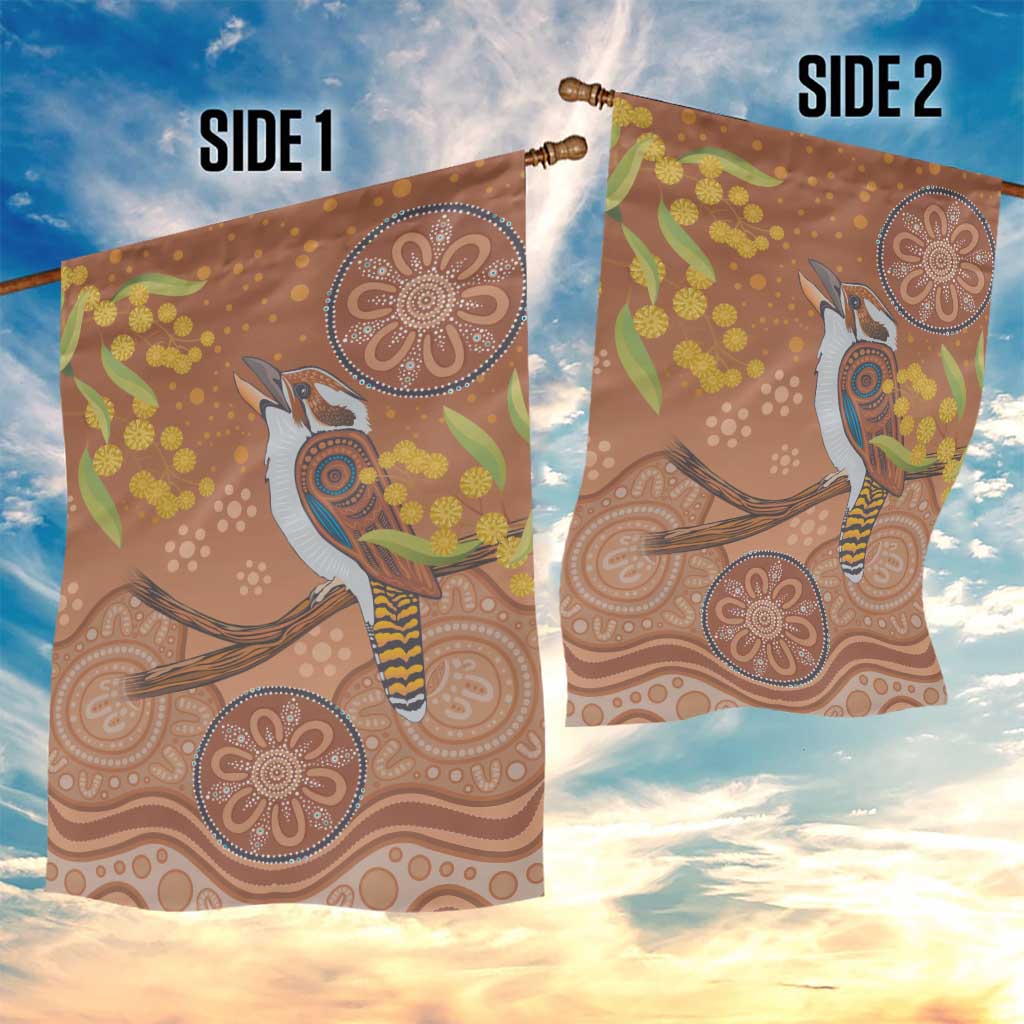 Kookaburra Aboriginal Dot Painting Garden Flag