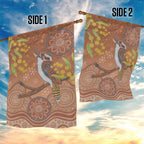 Kookaburra Aboriginal Dot Painting Garden Flag