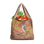 Kookaburra Aboriginal Dot Painting Grocery Bag