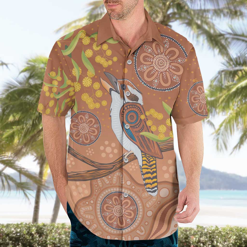 Kookaburra Aboriginal Dot Painting Hawaiian Shirt