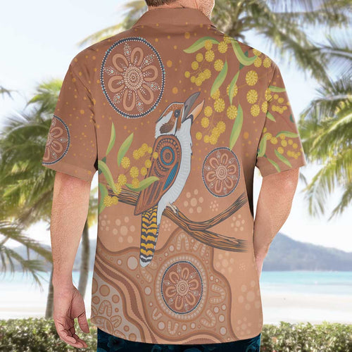 Kookaburra Aboriginal Dot Painting Hawaiian Shirt