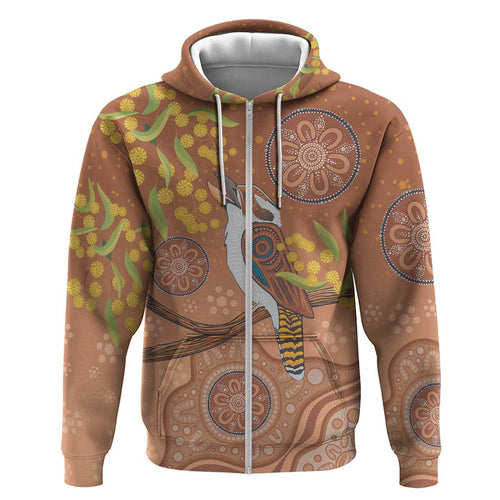 Kookaburra Aboriginal Dot Painting Hoodie