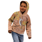 Kookaburra Aboriginal Dot Painting Kid Hoodie