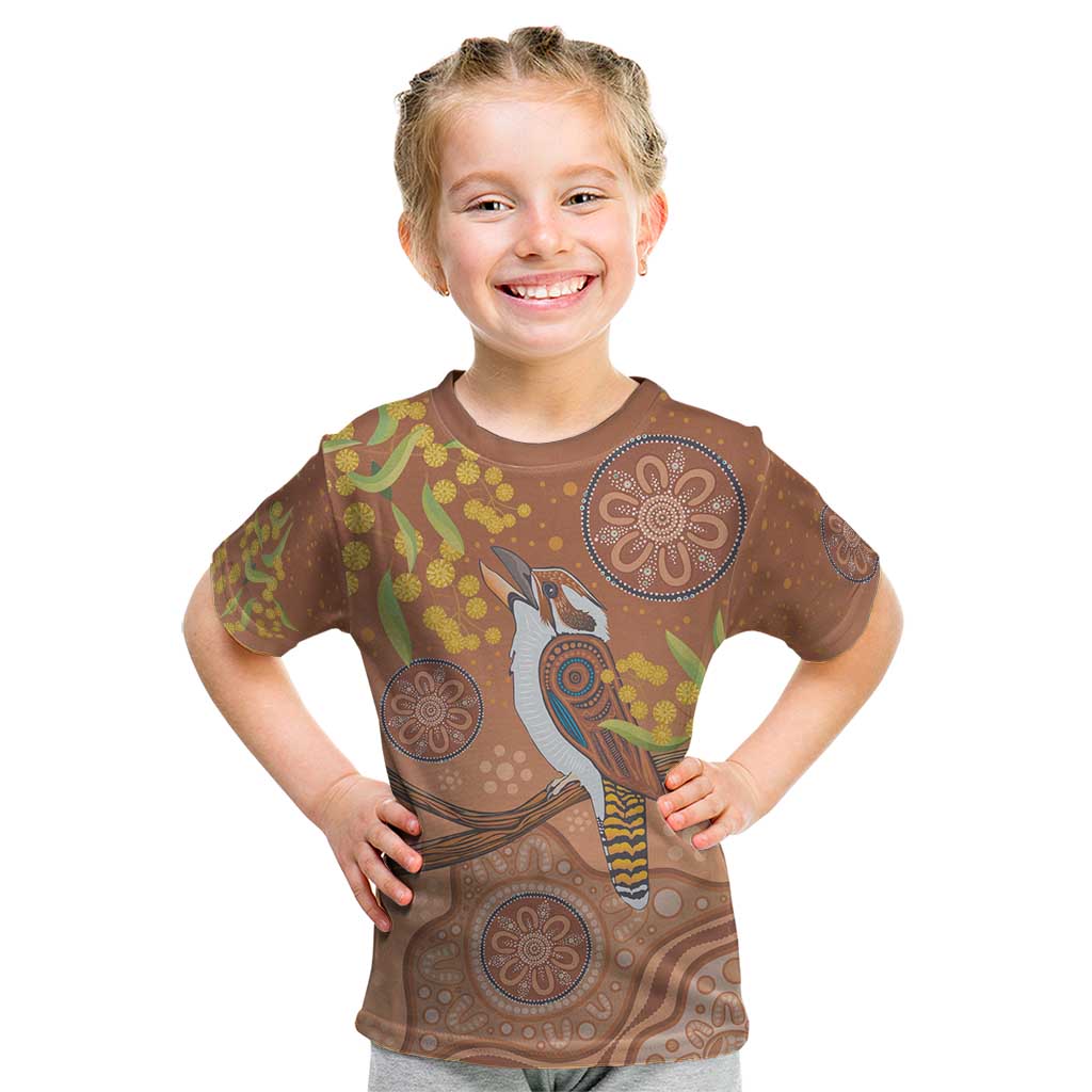 Kookaburra Aboriginal Dot Painting Kid T Shirt