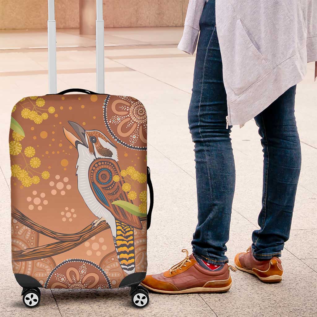 Kookaburra Aboriginal Dot Painting Luggage Cover