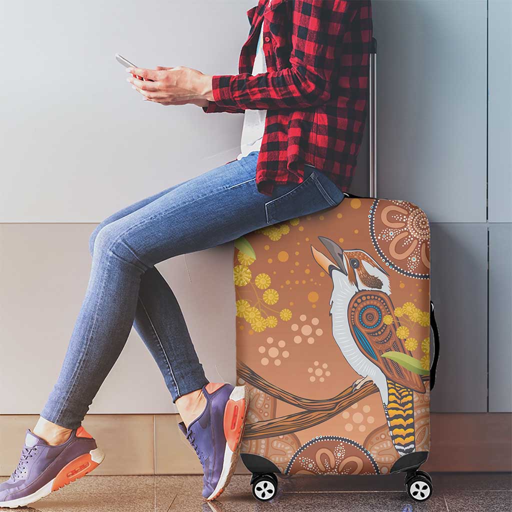 Kookaburra Aboriginal Dot Painting Luggage Cover