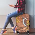 Kookaburra Aboriginal Dot Painting Luggage Cover