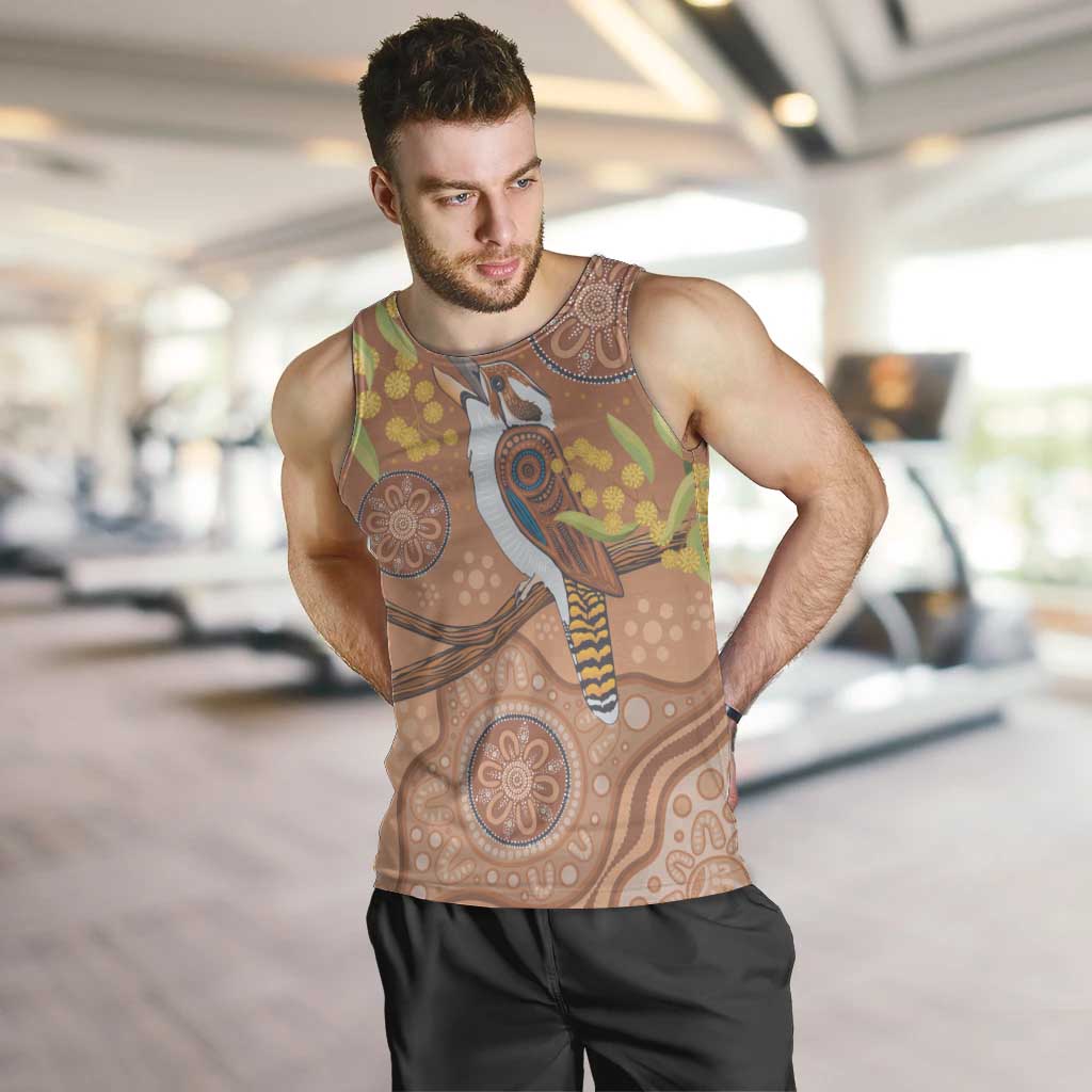 Kookaburra Aboriginal Dot Painting Men Tank Top