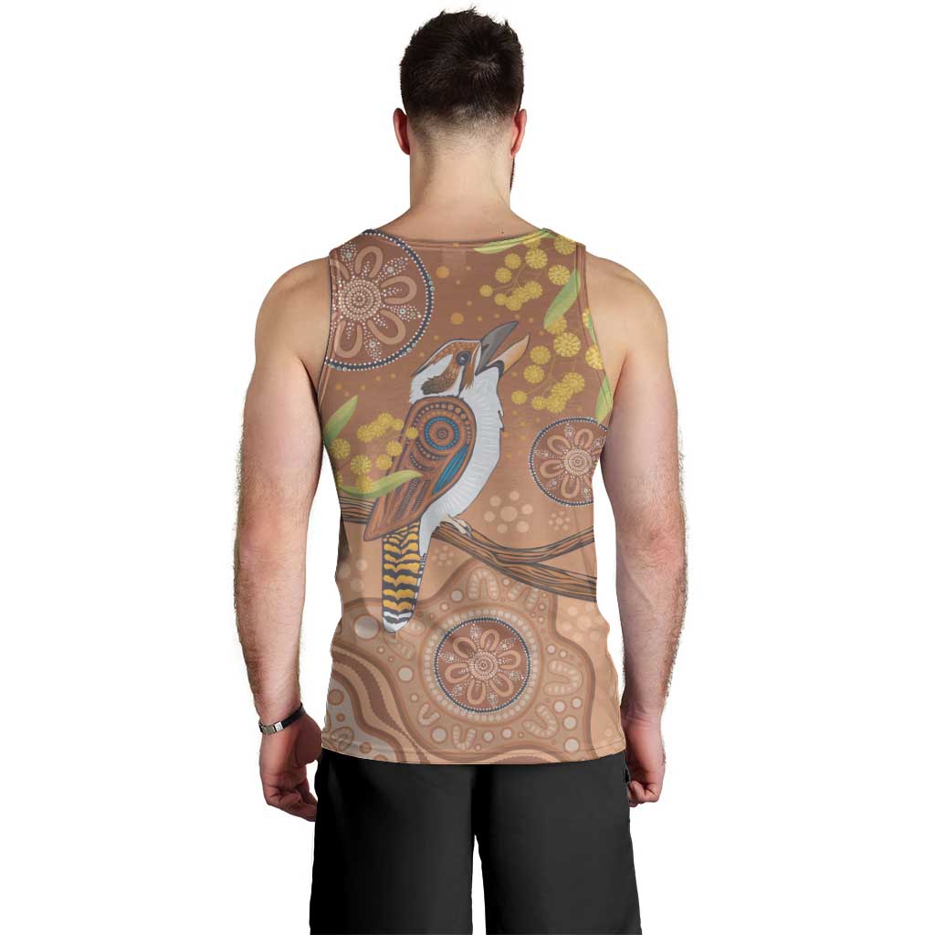 Kookaburra Aboriginal Dot Painting Men Tank Top