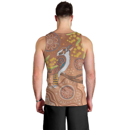 Kookaburra Aboriginal Dot Painting Men Tank Top