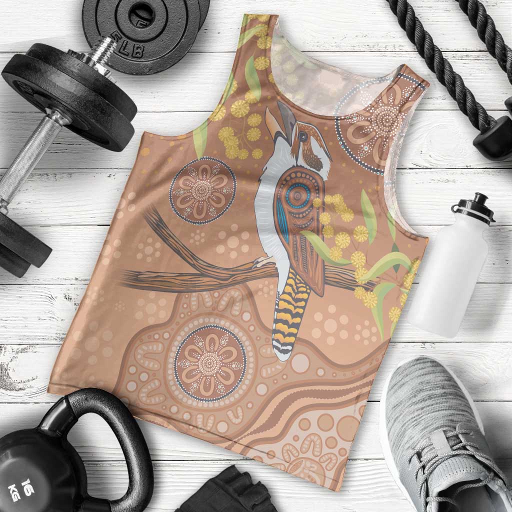 Kookaburra Aboriginal Dot Painting Men Tank Top