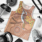 Kookaburra Aboriginal Dot Painting Men Tank Top